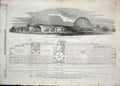 Original Old Antique Print Building Hyde Park Paxton Cycas Ravensworth 1850