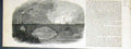 Original Old Antique Print Great Fire Bristol 1850 19th Century