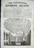 Original Old Antique Print Buckingham Palace Dining Room 1850 19th