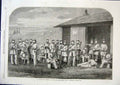 Original Old Antique Print Battalion 20 West Middlesex Rifle 1863
