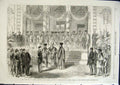 Original Old Antique Print Archbishop Athens Receive King George At Cathedral G