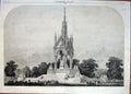 Original Old Antique Print Design By Scott Memorial Prince Consort 1863 19th