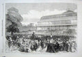 Original Old Antique Print Choral Festival Horticultural Society Gardens 1869