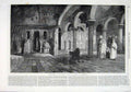 Original Old Antique Print Antiquities Crimea Rock Church Inkerman 1869 19th