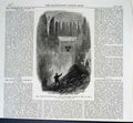 Original Old Antique Print Passage In Wall Haram At Jerusalem Palestine