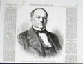 Original Old Antique Print Portrait Marquis De Lavalatte 1869 Ambass Victorian