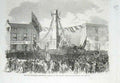 Original Old Antique Print 200Th Festival Native Society Winchester 1869