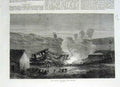 Original Old Antique Print Railway Accident Nr Newark 1870 19th