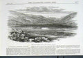 Original Old Antique Print Oghee Outpost Huzara Punjaub India 1870 Victorian