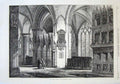 Original Old Antique Print Deans Chapel Oxford Cathedral 1870 19th