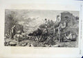 Original Old Antique Print Rain Cloud In Palestine By Webb 1870 Art Victorian