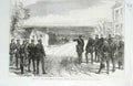 Original Old Antique Print Paris From Heights Chatillon 1870 War France 19th