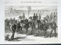 Original Old Antique Print French Wounded On Road From Sedan 1870 War France