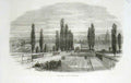 Original Old Antique Print Town Mezieres 1870 War France 19th Century