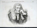 Original Old Antique Print Portrait Sir J Bacon 1870 19th Century