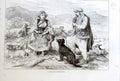 Original Old Antique Print Dalmation Shepherdess 1875 Fine Art 19th