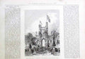 Original Old Antique Print Scottish Arch Glossop Road Sheffield 1875 Victorian