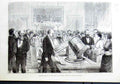 Original Old Antique Print Iron & Steel Institute Manchester 1875 Victorian