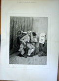 Original Old Antique Print The Portfolio By Perea 1875 Fine Art 19th