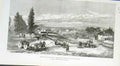 Original Old Antique Print Belgrtade Market Place 1876 19th Century