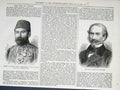 Original Old Antique Print Portraits Ahmed Mukhtar Pasha Marquis Conyngham 1876