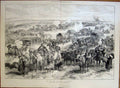 Original Old Antique Print Evacuation Alexinatz 1876 War 19th Century