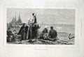 Original Old Antique Print Father'S Coming By H Bource 1876 Fine Art Victorian