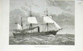Original Old Antique Print Japanese Corvette Kau-Go Ship Sea 1878 Victorian