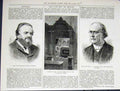 Old Antique Print Portrait Evans Mozley Tomb Emmanuel Pantheon Rome 1878 19th