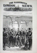 Original Old Antique Print Skobeleff Osman Pasha Constantinople 1878 Victorian