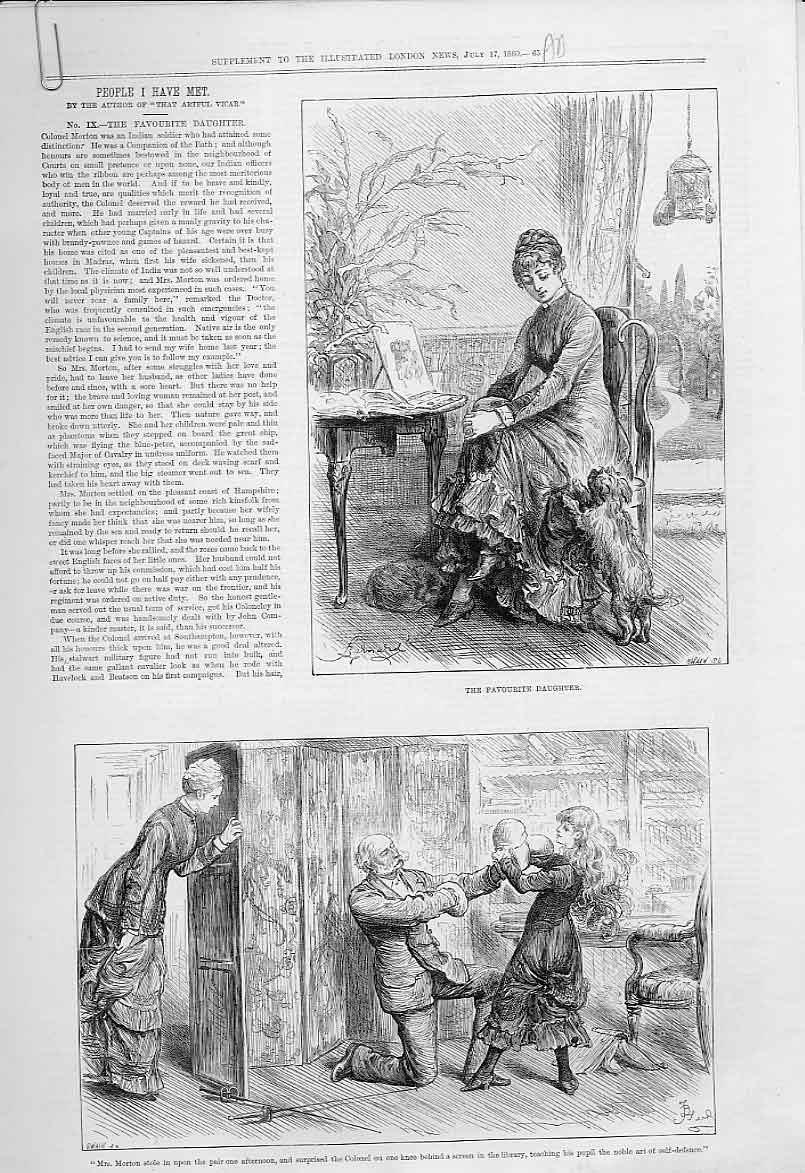 Original Old Antique PrintPeople I Have Met 1880