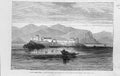 Original Old Antique Print Montenegrin Fort Alessandria At Mouth Rjeka 1880