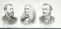 Original Old Antique Print Portraits Jackson Calvert PrBalfour 1882 Victorian