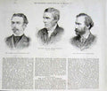 Original Old Antique Print Portraits Wedderburn Rev Wellesley& Fyfe Artist