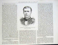 Original Old Antique Print Portrait Lt Brooks Gordon Highlanders 1882 Victorian
