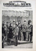 Original Old Antique Print Queen Victoria Decorates Men Egyptian Expedition 188