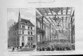 Original Old Antique Print Indide City London College 1883 19th