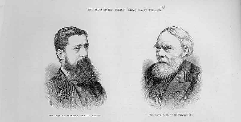 Original Old Antique Print Alfred Newton Earl Montcashell 1883 19th