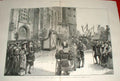 Old Antique Print Luther Celebration Germany Schloss Kirche Wittenberg 18 19th