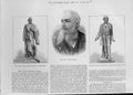Original Old Antique Print Signor Mario Statues Beaconsfield & Gladstone 1883