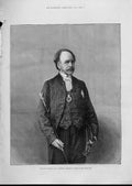 Original Old Antique Print Gen Sir W Knollys Usher Black Rod 1883 19th