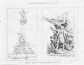 Original Old Antique Print Monument Gambetta Place Du Carrousel Paris 1888 Fran