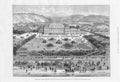 Original Old Antique Print Panorama Casino Boulogne Sur Mer Town Dock Baths 1888