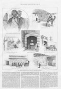 Original Old Antique Print Turkish Occupation El Wedji Arabia 1888 Victorian