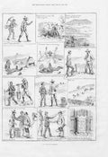 Original Old Antique Print A Day With An Antiquary 1888 19th Century