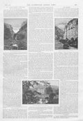 Original Old Antique Print By Derbyshire Streams 1888 Illusrtrated Article 19th