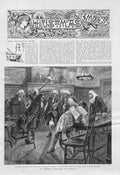 Original Old Antique Print Two Christmas Eves By Forestier Fine Art