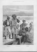 Original Old Antique Print Summer Is Gone By E Hopkins Fine Art 1892 Victorian