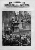 Original Old Antique Print Gladstone On Tour 1892 19th Century