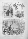 Old Antique Print Mr Balfour At Sheffield Conservative Associations 1892 19th